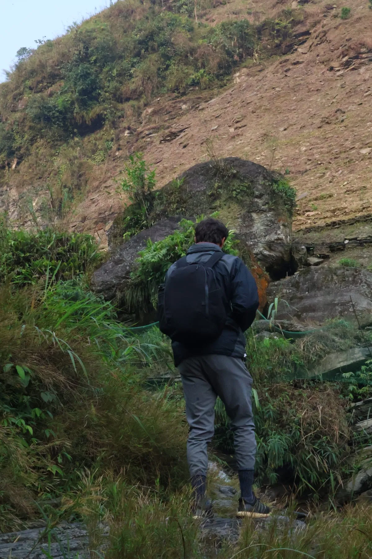 The LTT Commuter Bag being used while hiking